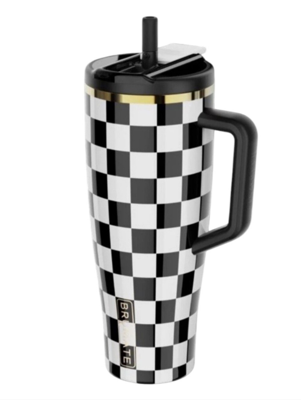 Brumate Era Flip 40oz Royal Check Tumbler Black White Checker Anniversary NEW - Picture 2 of 9